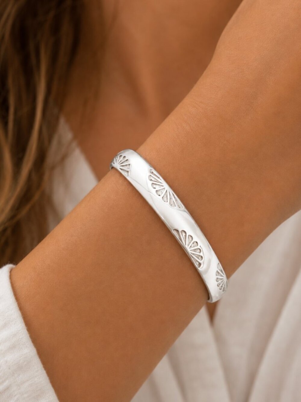 925 Sterling Silver Chunky Bangle Bracelet Classic Sterling Silver Bangle